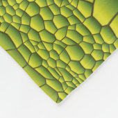 Schlangenaugenmuster - Abstraktes grünes Reptil Fleecedecke (Ecke)