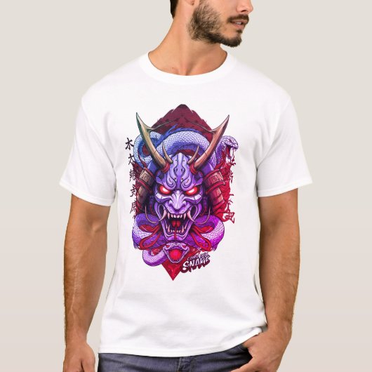 Schlangenäugiges Monster-Gesicht T-Shirt (Vorderseite)