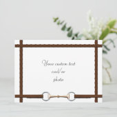 Schlangenbiss und Reine Reine Reitpferde Foto Dankeskarte (Stehend Vorderseite)