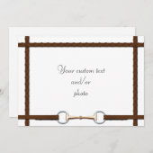 Schlangenbiss und Reine Reine Reitpferde Foto Dankeskarte (Vorne/Hinten)