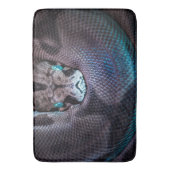 Schlangenboa Anaconda Python Reptil Snakeskin grau Badematte (Vorderseite Vertikal)