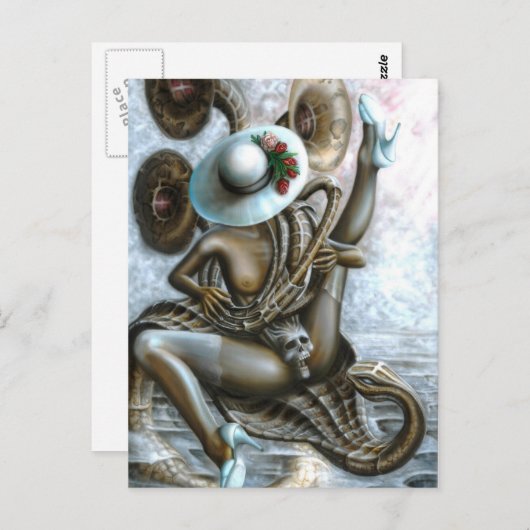 Schlangencharmer Postkarte (Vorne/Hinten)