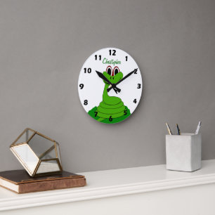 Schlangendesign Personalisiert Runde Wanduhr