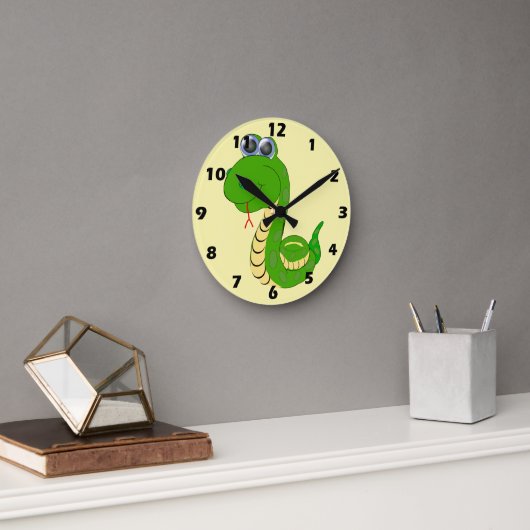 Schlangendesign Runde Wanduhr (Büro)
