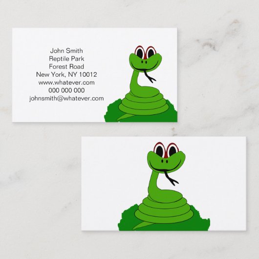 Schlangendesign Visitenkarte (Vorne/Hinten)