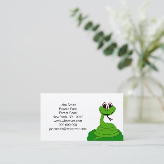 Schlangendesign Visitenkarte (Stehend Vorderseite)