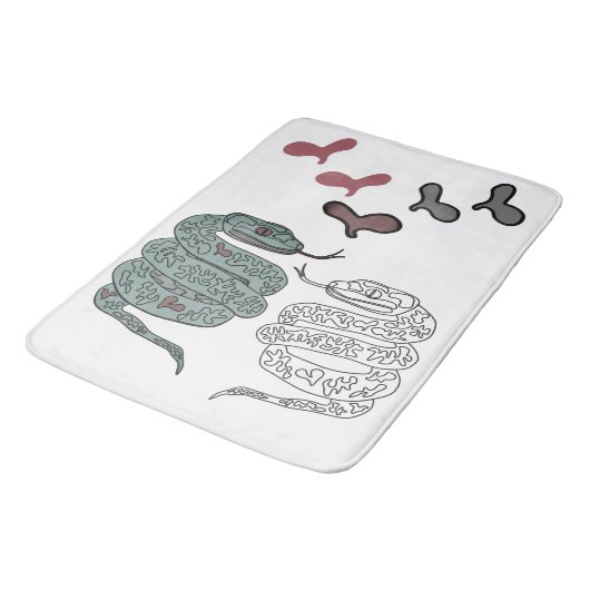 Schlangendruck Badematte (Schrägansicht)