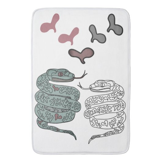 Schlangendruck Badematte (Vorderseite Vertikal)