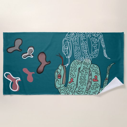 Schlangendruck Strandtuch (Vorderseite)