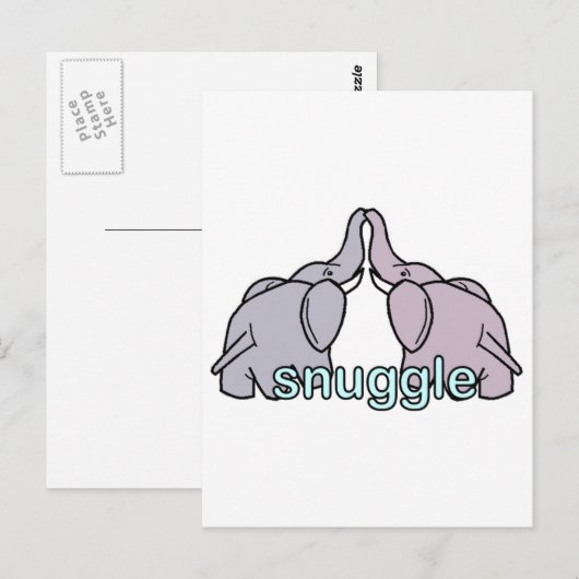 SchlangenElefanten Postkarte (Vorne/Hinten)