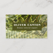 Schlangenentferner Visitenkarte (Rückseite)