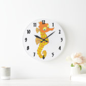 Schlangenes Seepferd Große Wanduhr (Zuhause)
