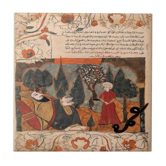Schlangengeschichte der indischen Renaissance-Fabe Fliese (Vorderseite)