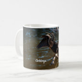 Schlangenhalsvogel Kaffeetasse (Vorderseite Links)