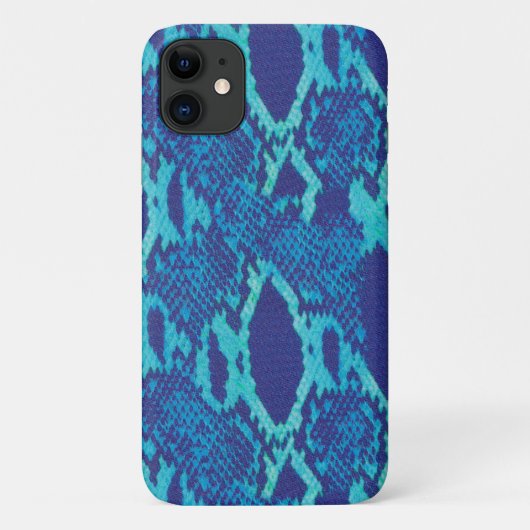Schlangenhauin in blauem Design Case-Mate iPhone Hülle (Rückseite)