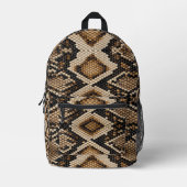 Schlangenhaut Bedruckter Rucksack (Vorderseite)