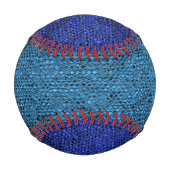 Schlangenhaut blaue Reptilienskala zwei Töne Baseball (Vorderseite)