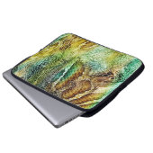 Schlangenhaut: Exotische Hintergrundtextur Laptopschutzhülle (Vorne Knopf)