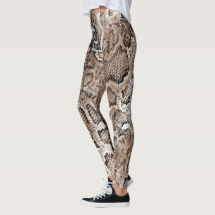 Schlangenhaut-Muster Leggings