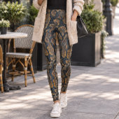 Schlangenhaut-Muster Leggings