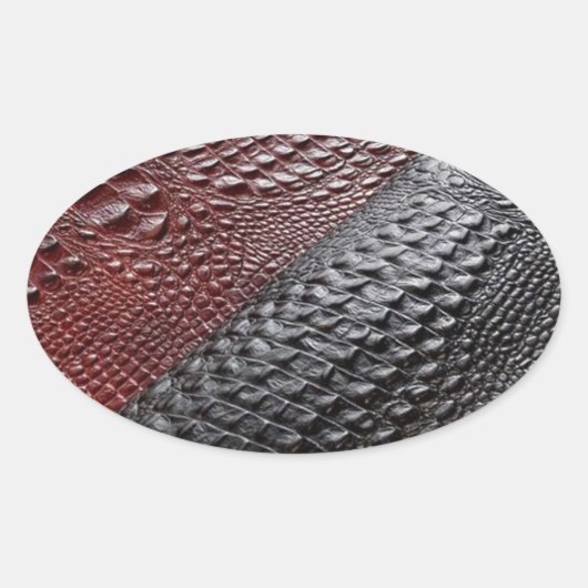 Schlangenhaut Ovaler Aufkleber (Vorderseite)