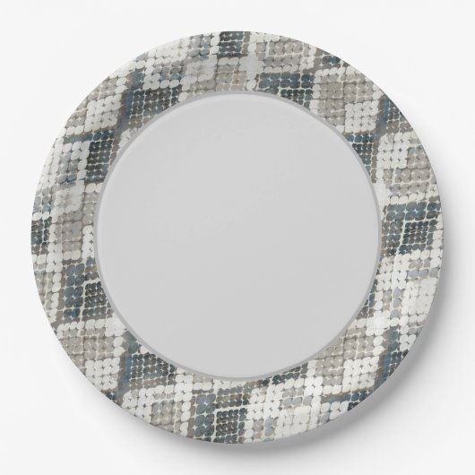 Schlangenhaut. Pappteller (Vorderseite)