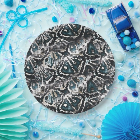 Schlangenhaut Pappteller (Party)