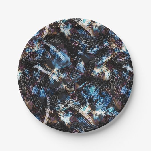 Schlangenhaut Pappteller (Vorderseite)