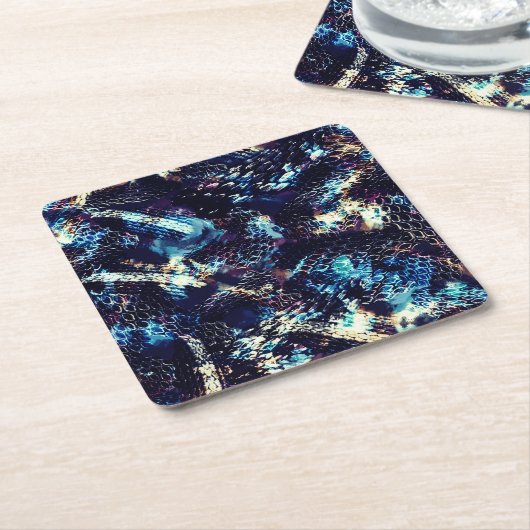 Schlangenhaut Rechteckiger Pappuntersetzer (angewinkelt)