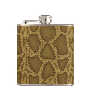 Schlangenhaut, Reptilmuster Flachmann