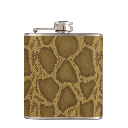 Schlangenhaut, Reptilmuster Flachmann (Vorderseite)