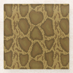 Schlangenhaut, Reptilmuster Glasuntersetzer