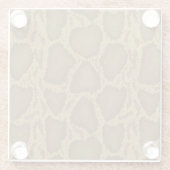 Schlangenhaut, Reptilmuster Glasuntersetzer (Rückseite)