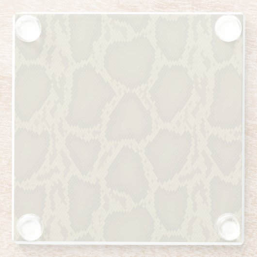 Schlangenhaut, Reptilmuster Glasuntersetzer (Rückseite)