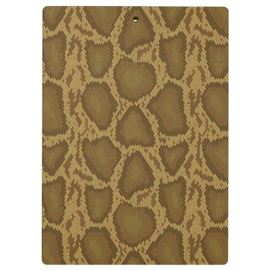 Schlangenhaut, Reptilmuster Klemmbrett (Rückseite)