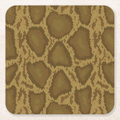 Schlangenhaut, Reptilmuster Rechteckiger Pappuntersetzer (Vorderseite)