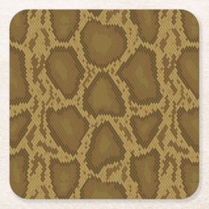 Schlangenhaut, Reptilmuster Rechteckiger Pappuntersetzer