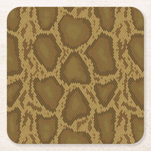 Schlangenhaut, Reptilmuster Rechteckiger Pappuntersetzer (Vorderseite)