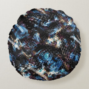 Schlangenhaut Rundes Kissen