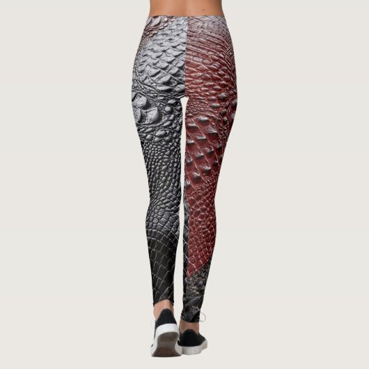 Schlangenhaut texturiert leggings (Rückseite)