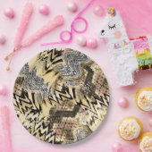 Schlangenhaut, Tiger. Pappteller (Party)