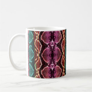 Schlangenhautdruck. Schlange Muster. Tierdruck. Co Kaffeetasse