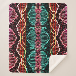 Schlangenhautdruck. Schlange Muster. Tierdruck. Co Sherpadecke