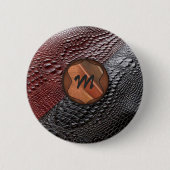 Schlangenhautlook & Mit Monogramm Elemente Button (Vorderseite)