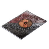 Schlangenhautlook & Mit Monogramm Elemente Notizblock (Linke Seite)