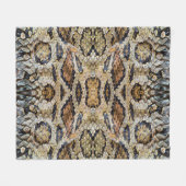Schlangenhautmuster. Vintager Tierdruck Fleecedecke (Vorderseite (Horizontal))