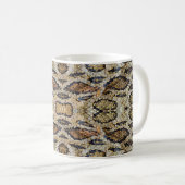 Schlangenhautmuster. Vintager Tierdruck Kaffeetasse (VorderseiteRechts)