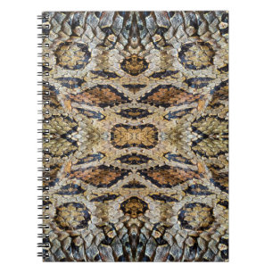 Schlangenhautmuster. Vintager Tierdruck Notizblock