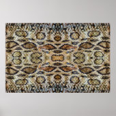 Schlangenhautmuster. Vintager Tierdruck Poster (Vorne)