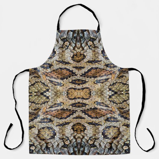 Schlangenhautmuster. Vintager Tierdruck Schürze (Vorderseite)
